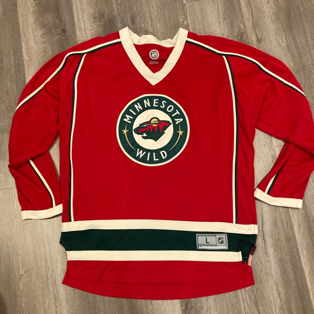 Minnesota Wild Red Hockey Jersey Blank Size Large
